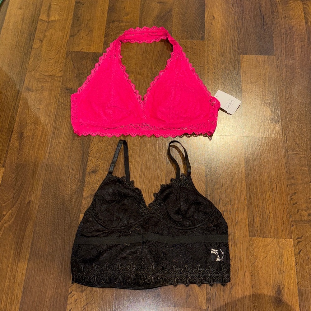 2 NEW bralettes size LARGE